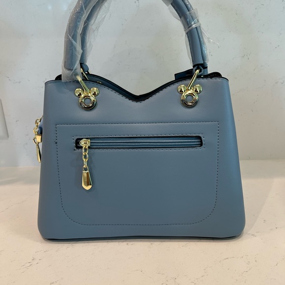 Elegant Blue Handbag with Cherry Charm - Picture 4 of 6